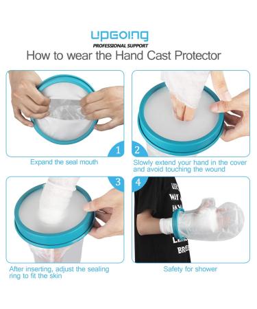 UpGoing Waterproof Hand Cast Cover - Adult Wrist Protector for Shower Bath - Reusable Sleeve Bag for Broken Hand, Fingers, Surgery, Burns - 2022 Upgrade - Buy Online on GoSupps.com