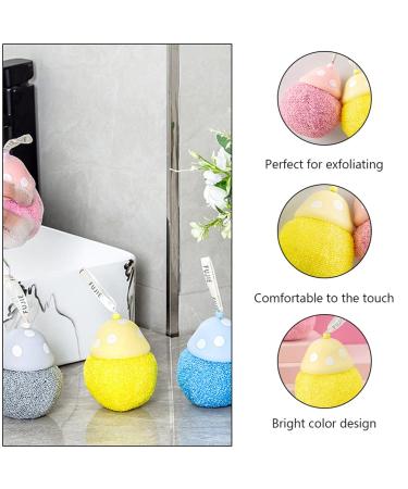 Uonlytech 2pcs Mushroom Bath Balls - Exfoliating Body Scrubbers & Shower Puffs for Spa-like Cleanliness | Ideal Bath Sponge Loofahs for Dry Skin - Buy Online on GoSupps.com