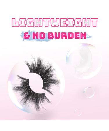 SWINGINGHAIR 3 Pairs 25mm Long 3D Mink Lashes | Dramatic and Soft Wispy False Eyelashes for Makeup and Cosplay - Buy Online on GoSupps.com