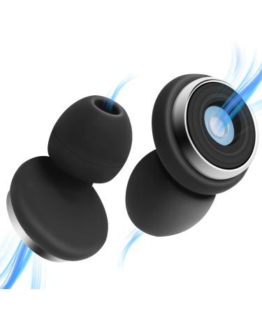 Quiet Noise Cancelling Earplugs - Super Soft Reusable Sleep Flexible Silicone Hearing Protection Noise Sensitivity - 6 /S/M/L Tips - Reduces External Noise to 28db