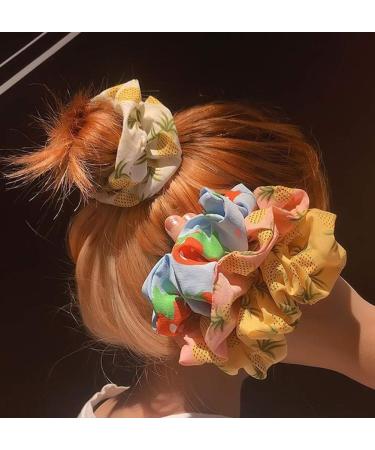 VASANA 8 Pieces Colorful Pineapple Printed Cloth Elastic Hair Scrunchies Hair Bands Ties Ponytail Holder with Excellent Elasticity and Resilience for thick Thin Long or Short Hair (Random Color) - Buy Online on GoSupps.com