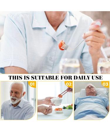 Curved Fork Spoon Set for Easy Self-Feeding | Stainless Steel Cutlery for Seniors & Disabled | 2 Pieces - Buy Online on GoSupps.com