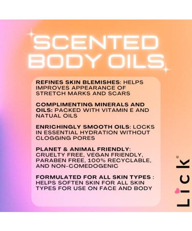 LICK Strawberry Scented Body Oil | Vitamin E Infused Hydrating Gel for Women | Moisturizing & Soothing Aromatherapy Experience - Buy Online on GoSupps.com