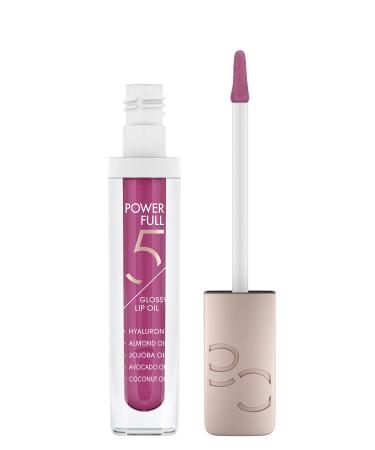 Catrice | Powerfull 5 Glossy Lip Oil | pH-Reactive for a Personalized Color | Formulated with 5 Nourishing Oils | Gluten Free | Vegan & Cruelty Free (050 | Glossy Blackberry)