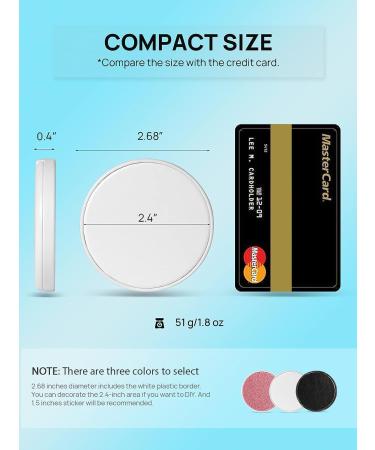 Getinbulk Compact Mirror Bulk 24 Pcs 2.7 White PU Leather Makeup Round Mirror - Double-Sided 1X/3X Magnification - Buy Online on GoSupps.com