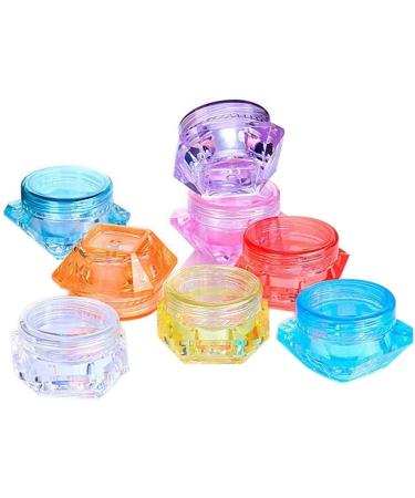 Desikixudy Cosmetic Sample Container Plastic Clear Cosmetic Pot Jars with Screw Cap Lid for Eye Shadow Nails Powder Jewelry - Buy Online on GoSupps.com
