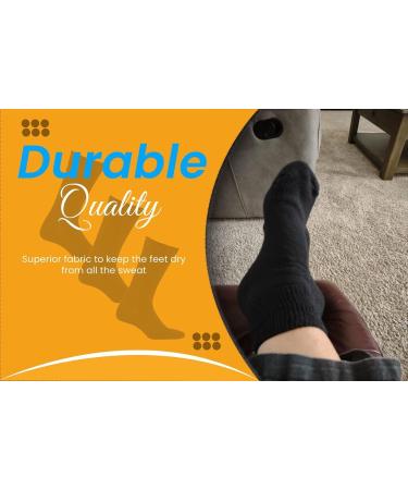 Soft Wide Top Diabetic Socks for Women - 6 Pairs, UK4-8 US 5-9, Black - Buy Online on GoSupps.com