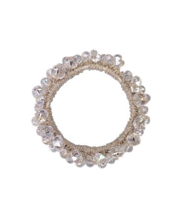 5 Pcs Rhinestone Hair Ties - Crystal Hair Bands for Women and Girls - 2.8 Inch Two-tone Crystal Color - Pack of 5 - Buy Online on GoSupps.com