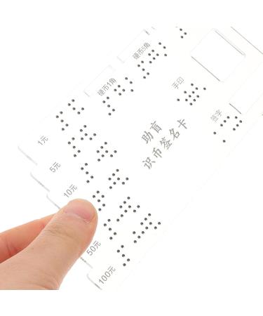minkissy Acrylic Braille Card Braille Slate Bank Message Notification Braille Card Blinder Attention Card Accessory - Buy Online on GoSupps.com