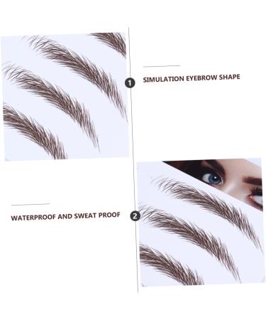 Beatifufu Eyebrow Sticker 4pcs Eyebrow Stickers Waterproof Makeup Imitation Eyebrows Eyebrow Tool 4d Artificial Makeup Tools 21x15cm Brown - Buy Online on GoSupps.com