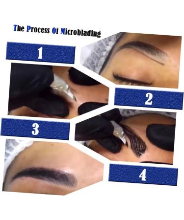 Housoutil Embroidery Kit Coffee Pigment Blue Eyebrow Kit Microblading Ink Embroidery Pencil & D Eye and Manual Dark Suit - Buy Online on GoSupps.com