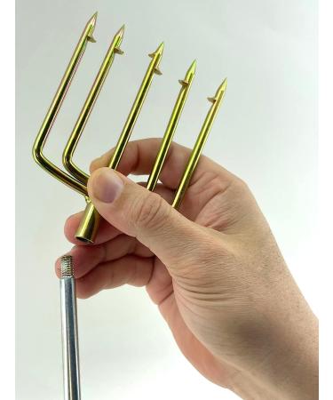 SPEARFISHING WORLD Multi-Prong Trident Harpoon Spear Tip for Hunting - 5 Barbed Prongs for Speargun, Polespear, and Hawaiian Sling - Buy Online on GoSupps.com