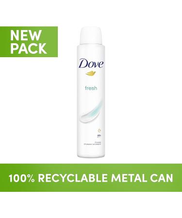 Dove Fresh Anti-perspirant Deodorant Spray pack of 6 with moisturising cream for 48 hours of protection 200 ml Fresh 200 ml (Pack of 6) - Buy Online on GoSupps.com