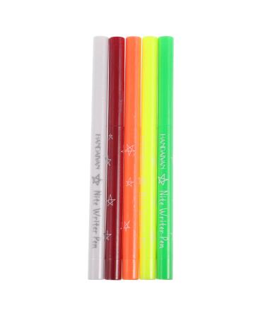 Gogogmee 5pcs Halloween Paint Pen Fluorescence Eyeliner Pen Women Makeup Tool Eye Liner Eye Line Pen Plastic