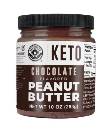 Keto Chocolate Peanut Butter Spread with MCT Oil and real Cocoa (Dark Chocolate). Vegan, Low Carb, No Added Sugar, Dairy & Lactose Free, Ketogenic Gourmet Peanut Butter Fat Bomb, 10 oz