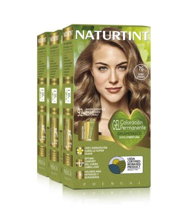 Natureint Biobased |Hair color without ammonia |7g golden blonde |High proportion of natural ingredients3 pack |510 ml 7g.Golden blonde 170 ml (3 -pack) - Buy Online on GoSupps.com