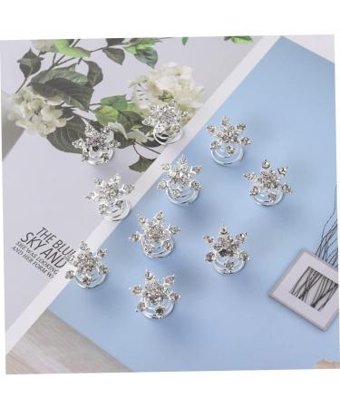 FRCOLOR Pearl Hair Barrettes clips snowflake pin jewels rhinestone barrettes for women stamper gems womens barrettes for Spiral Hairpin Miss bare white Jewelry Kit - Buy Online on GoSupps.com