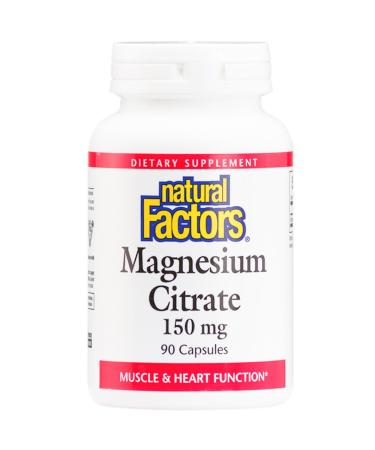 Natural Factors Magnesium Citrate 150 mg 90 Capsules