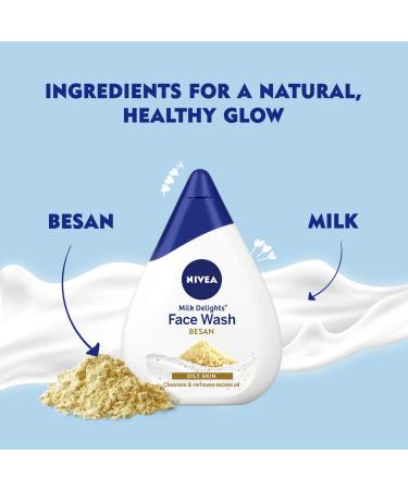 Nivea Milk Delights Face Wash with Fine Gramflour for Oily Skin - 50ml | Buy Online Internationally - Buy Online on GoSupps.com