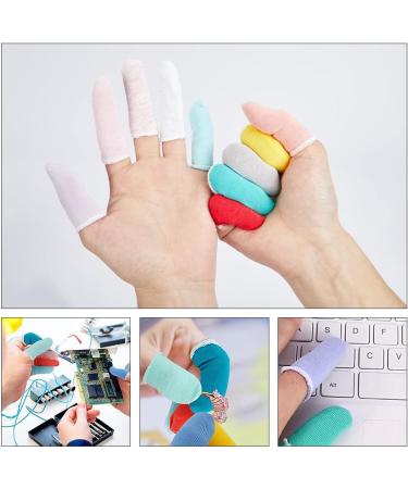50 Pcs Cotton Finger Sleeves - Breathable Fabric Finger Gloves for Sweat Protection - Buy Online on GoSupps.com
