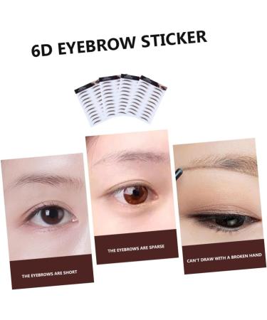 BIUDECO Fake Eyebrow Stickers 4pcs Eyebrow Stickers Waterproof Makeup 6d Hair Eyebrows Eyebrow Tool Artificial 4d Applique - Buy Online on GoSupps.com
