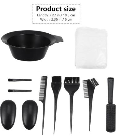 Housoutil 11 Pieces Hair Dye Tools Set Black DIY Salon Hair Coloring Bleaching Tools Set including Hair Tinting Bowl Dye Brush Ear Cover Cape Shawl Gloves Hair Clip Kits - Buy Online on GoSupps.com