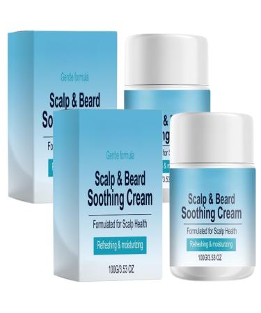 Cr me Apaisante pour Cuir Chevelu Sec Soin Barbe Pour une barbe plus Dense en Apparence Et Plus Douce Traitement Quotidien Hydratant et R confortant Irrit et Pellicules - Apaise les Inconforts et R 2 bo tes