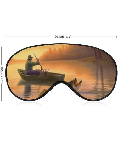 Bass Fish Sunset Sleep Eye Mask & Blindfold - Elastic Strap for Women Men Sleep Travel Nap - Buy Online on GoSupps.com