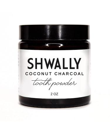 Shwally Magical Tooth Powder W/Hydroxyapatite & Fluoride Free Amish Eggshell + Coconut Charcoal & Peppermint Crystals - 100% Fluoride Free ReMineralizing  Whitening & Polishing 200+ Brushings (2 oz) 2 Ounce (Pack of 1)