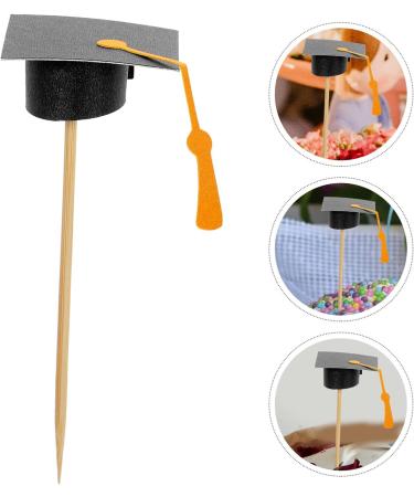 ABOOFAN 28pcs Graduation Cake Toppers Mini Graduation Caps Cupcake Picks for Class of 2024 Graduation Party Decorations - Buy Online on GoSupps.com