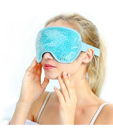 Cooling Eye Cover Durable Sleep Eye Cover for Eye Care Reusable Washable Gel Bead Eye Cover for Dark Circles and Eye Bags Hot Cold Compress Eye Mask for Puffiness Migraines Eye Surgery(sky blue) - Buy Online on GoSupps.com