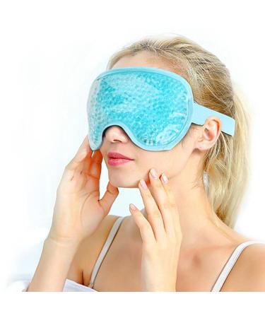 Cold Compress Eye Cover | Reusable Gel Bead Sleep Mask | Microwavable & Freezable Eye Compress for Puffy Eyes & Dark Circles | Adjustable Strap for Women & Girls - Buy Online on GoSupps.com
