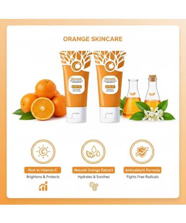 zowamap 2Pcs Orange Enzymes Brightening Exfoliating Gel Orange Peeling Gel Deep Exfoliating Cleanser for Face and Body Moisturizing Smoothing Tighten Pores Brightening Skin - Buy Online on GoSupps.com