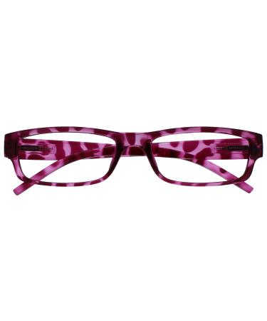The Reading Glasses Company Pink Tortoiseshell Lightweight Comfortable Readers Mens Womens R32-4 +2.50 Pink Tortoiseshell +2.50 Magnification (Pack of 1)