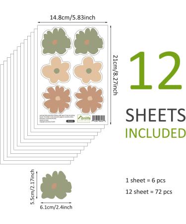 Funlife 72 PCS Daisy Wall Decals - Peel and Stick Boho Flower Stickers for Girls Bedroom - Nursery Kids Room Decor - Pastel Daisy Wall Art - Buy Online on GoSupps.com