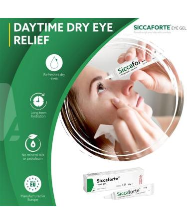 Siccaforte Eye Gel for Dry Eyes with 0.2% Carbomer for Fresh Eyes 0.35 Ounce (Pack of 1) - Buy Online on GoSupps.com