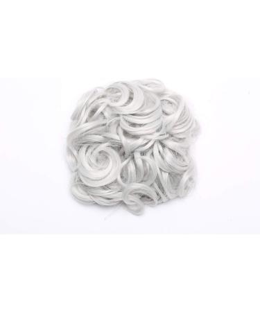 Silver Grey Messy Curly Wavy Drawstring Ponytail Comb Hair Extension Chignon - Buy Online on GoSupps.com