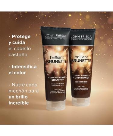 John Frieda Brilliant Brunette Deepening Shampoo 250ml | Enhance Brown Hair Color | International Shipping - Buy Online on GoSupps.com