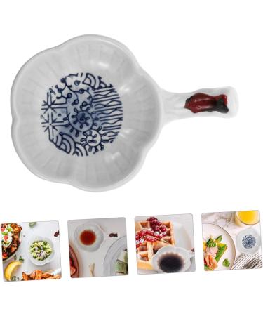 MAGICLULU 1pc Sauce Dish Vegetable Plate Ceramic Dipping Dish Pastry Plate Dipping Sauce Bowl Sauce Bowls Condiment Bowls Candy Plate Spice Dish Seasoning Dish Ceramics Household Spices 11X8X2CM Blue - Buy Online on GoSupps.com
