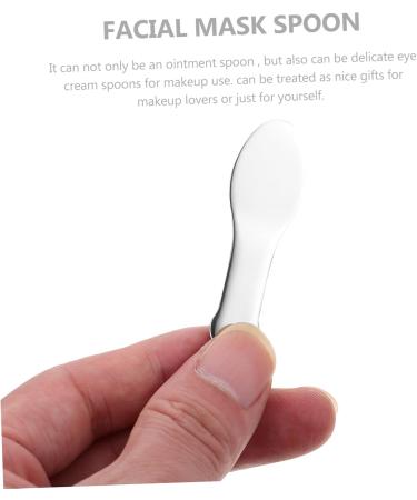 Gogogmee Stainless Steel Spoon Skin Caring Tool Facial Scoop Makeup Pick Spoons Cream Scoops Beauty Spatulas Facial Spoon Facial Cream Spoons Makeup Supply 6.5x2x0.2cm Silver - Buy Online on GoSupps.com
