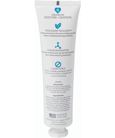 Fluoride-Free Nano-Hydroxyapatite Toothpaste Whitening Sensitive Teeth MMP Inhibiting Antiplaque Remineralizing Created by Doctors + Dentists for Gum Health SLS-Free Made in USA 4oz 2-Pack - Buy Online on GoSupps.com