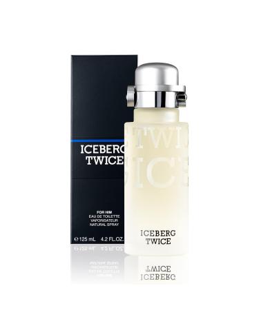 ICEBERG Twice Man - Aromatic Fougere Fragrance For The Bold Gentleman - Energizing Intense EDT Spray Cologne For Men - Fresh Citrus Notes Of Mint Lemon Cinnamon Lavender And Sandalwood - 4.2 Oz