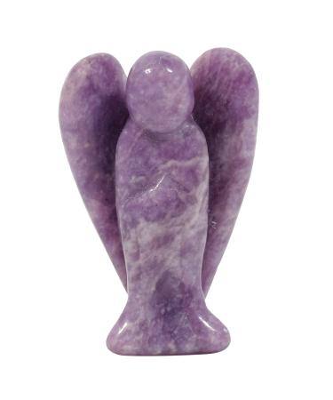 Lovionus89 of course Lila Lepidolit Angel Statue hand carved stone healing crystal bag figures decoration 5cm 50mm purple lepidolite
