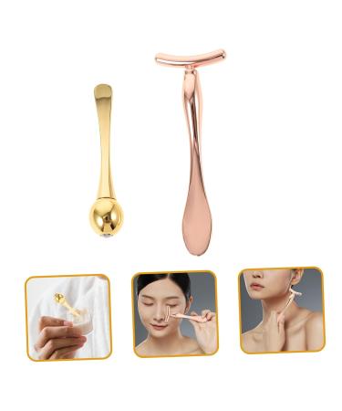 Ipetboom Eye Massage Roller T-bar Set | Golden Under Eye Cream Applicator & Skin Care Tools - Shop Internationally - Buy Online on GoSupps.com