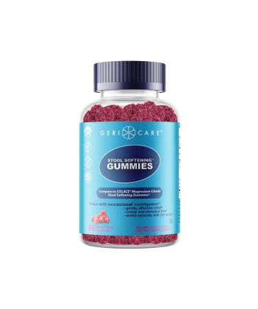 GeriCare Stool Softener Gummies Compare to Colace Stool Softener Gummy Magnesium Citrate Laxative Vegan Gluten-Free Berry Flavor for Gentle Constipation Relief & Digestive Health 60 Count (1pk) 60 Count (Pack of 1)