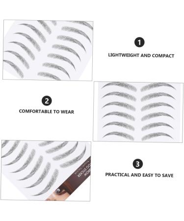 VINTORKY Eyebrow Sticker 3 Sheets Waterproof Eyebrow Stickers Make up Kit Black Eyebrow Stickers Fake Eyebrow Stickers Post - Buy Online on GoSupps.com