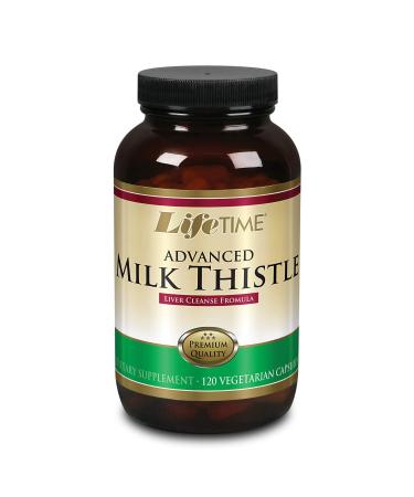 LIFETIME Milk Thistle Blend Liver Cleanse Formula | with Dandelion Root and Turmeric (120 CT) 120 Count (Pack of 1)