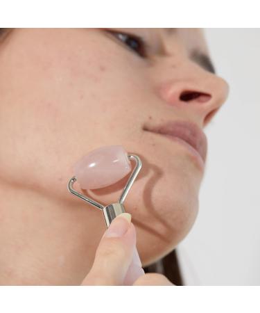 Shop Skin Gym Rose Quartz Mini Roller | Anti-Aging Facial Massager for Wrinkles & Fine Lines - Elevate Your Beauty Routine - Buy Online on GoSupps.com