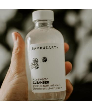 BambuEarth Rosewater Vegan Cleanser - Hydrating & Balancing Formula with Organic Rosewater - Alcohol-Free & Soothing Cleanser - Buy Online on GoSupps.com