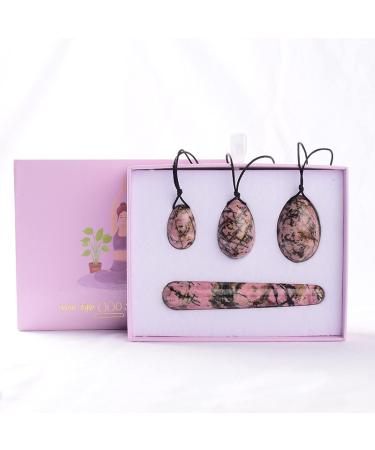 Four-in-One Rosary Stone Yoni Jade Egg - Kegel Fitness Muscle Toning Ball Massager | Medium Size | Enhance Wellness & Intimacy - Buy Online on GoSupps.com